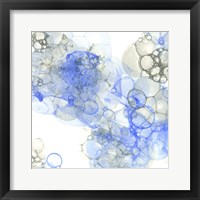 Bubble Square Blue & Grey III Fine Art Print