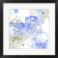 Bubble Square Blue & Grey IV Fine Art Print