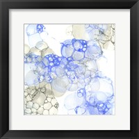 Bubble Square Blue & Grey IV Framed Print