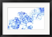 Bubblescape Blue I Framed Print