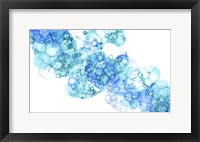 Bubblescape Aqua & Blue I Framed Print
