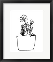 Hand Sketch Flowerpot I Framed Print