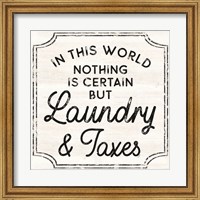 Laundry Art III-Laundry & Taxes Fine Art Print