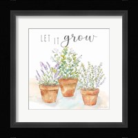 Let it Grow III Framed Print