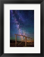 Ranch Gate Milky Way Fine Art Print
