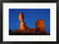 Balanced Rock Arches Star Trails Framed Print