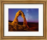 Delicate Arch light painting Milky Way Stars Fine Art Print