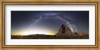 Milky Way panorama over old barn Fine Art Print