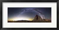 Milky Way panorama over old barn Fine Art Print