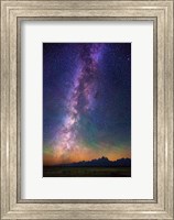 Milky Way dawn over Tetons 1827 Fine Art Print