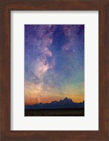 Milky Way dawn over Tetons 1858e Fine Art Print