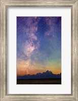 Milky Way dawn over Tetons 1858e Fine Art Print