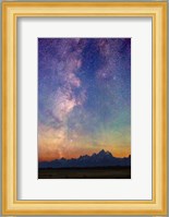 Milky Way dawn over Tetons 1858e Fine Art Print