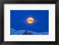 Moonset Oquirrh Mountain 1219 Fine Art Print