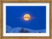 Moonset Oquirrh Mountain 1219 Fine Art Print