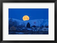 Moonset Oquirrh Mountain 1235 Fine Art Print