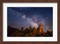 Milky Way over pinnacles Alabama Hills Fine Art Print
