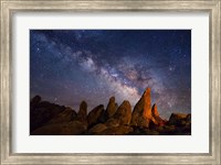 Milky Way over pinnacles Alabama Hills Fine Art Print