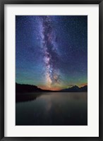 Milky Way over Tetons Jackson Lake Fine Art Print