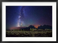 Starry night over Grand Teton Range Fine Art Print