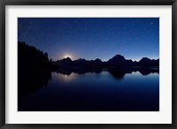 Teton Moonset over Jackson Lake Fine Art Print