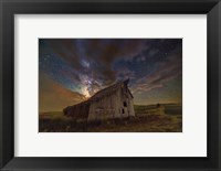 Milky Way Clouds thru Barn at St. Charles Fine Art Print