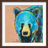 Black Bear on Terra Cotta Fine Art Print