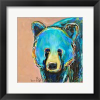 Black Bear on Terra Cotta Fine Art Print