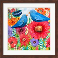 Blue Bird Bouquet Fine Art Print