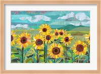 Sunflowers At Dusk Fine Art Print