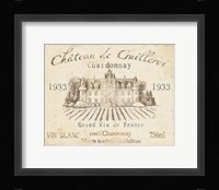 French Wine Label IV Cream Framed Print
