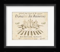 French Wine Label III Cream Framed Print