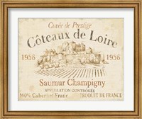 French Wine Label II Cream Fine Art Print