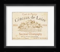 French Wine Label II Cream Framed Print