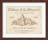 French Wine Label I Cream Fine Art Print