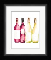 Pop the Cork III Red and White Wine Framed Print