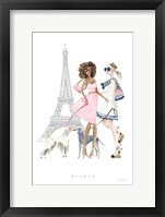 Paris Girlfriends I Pastel Framed Print