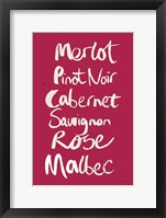 Pop the Cork Wine Words I Framed Print