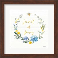 Bees and Blooms - Sweet As Honey Wreath Fine Art Print