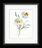 Bees and Blooms Flowers II Framed Print