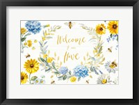 Bees and Blooms Flowers I Fine Art Print