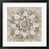 Spice Mandala Neutral Framed Print