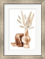 Earthy Vase Gray Bunny Tail Fine Art Print