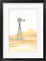 Windmill Landscape III Framed Print