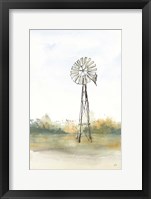 Windmill Landscape II Framed Print