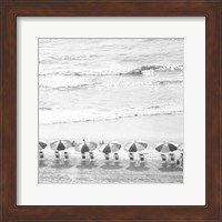 A Day At The Beach BW Crop Fine Art Print