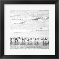 A Day At The Beach BW Crop Fine Art Print