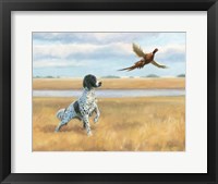 On Point by the River Framed Print