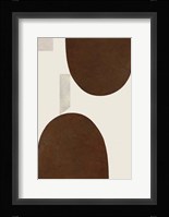 Half Domes II Brown No Border Framed Print