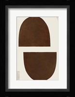 Half Domes I Brown No Border Framed Print